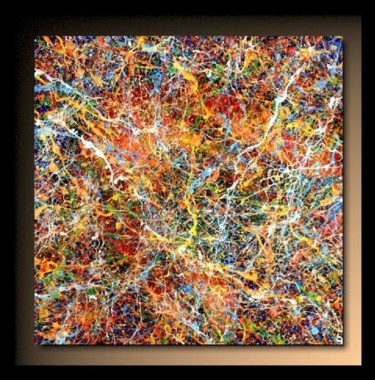 Painting titled "Abstraction A06" by Tehos, Original Artwork, Oil