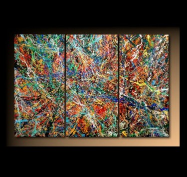 Картина под названием "Abstraction T11" - Tehos, Подлинное произведение искусства, Масло
