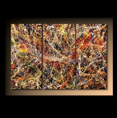 Painting titled "abstraction T13" by Tehos, Original Artwork, Oil