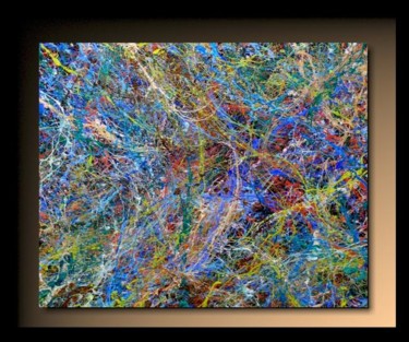 Painting titled "Abstraction B23" by Tehos, Original Artwork, Oil