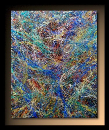 Painting titled "Abstraction B24" by Tehos, Original Artwork, Oil