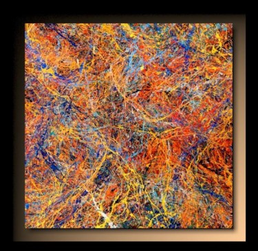 Painting titled "Abstraction P157" by Tehos, Original Artwork, Oil