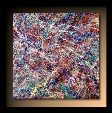 Painting titled "Abstraction P161" by Tehos, Original Artwork, Oil