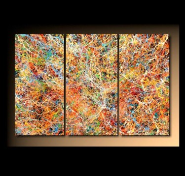 Картина под названием "Abstraction T22" - Tehos, Подлинное произведение искусства, Масло