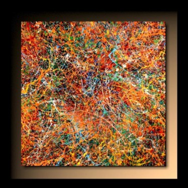 Painting titled "Abstraction P168" by Tehos, Original Artwork, Oil