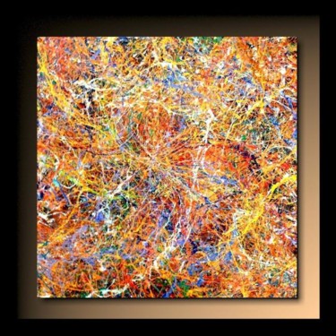 Painting titled "Abstraction P170" by Tehos, Original Artwork, Oil