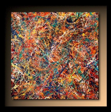 Peinture intitulée "Abstraction P179" par Tehos, Œuvre d'art originale, Huile