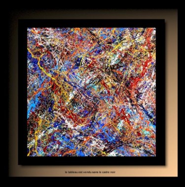 Painting titled "Abstraction P203" by Tehos, Original Artwork, Oil