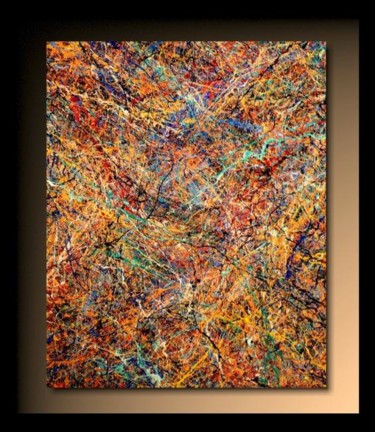 Painting titled "Abstraction B29" by Tehos, Original Artwork, Oil