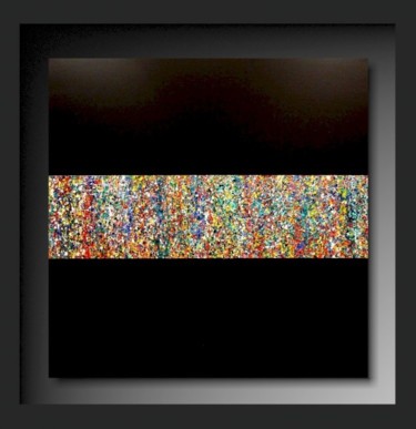 Картина под названием "Black Channel 05" - Tehos, Подлинное произведение искусства, Масло