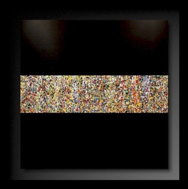 Картина под названием "Black Channel 06" - Tehos, Подлинное произведение искусства, Масло