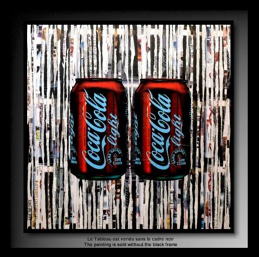 Картина под названием "Two Cans of Diet Co…" - Tehos, Подлинное произведение искусства, Масло