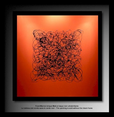Картина под названием "Bichromme Brown 07" - Tehos, Подлинное произведение искусства, Масло