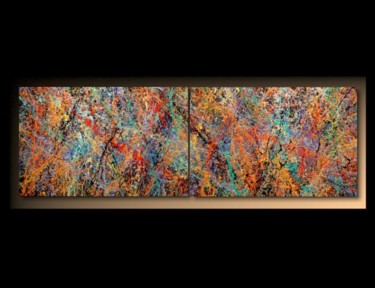 Painting titled "Abstraction As01" by Tehos, Original Artwork, Oil