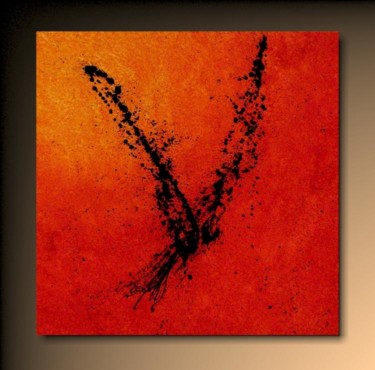 Painting titled "The bird" by Tehos, Original Artwork, Oil