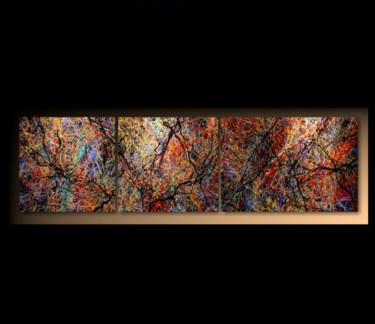 Painting titled "Abstraction As17" by Tehos, Original Artwork, Oil