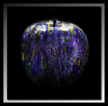 Pittura intitolato "Purple Apple" da Tehos, Opera d'arte originale, Altro