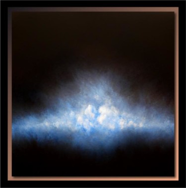 Painting titled "Infinity Blue" by Tehos, Original Artwork, Oil