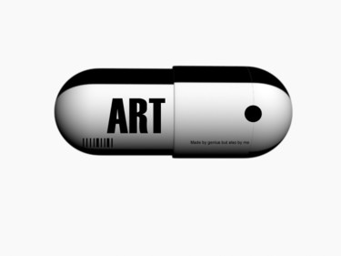 "Art Pill" başlıklı Tablo Tehos tarafından, Orijinal sanat, Petrol