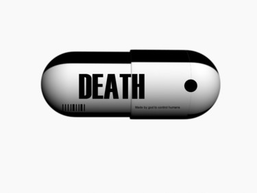 绘画 标题为“Death Pill” 由Tehos, 原创艺术品, 油