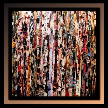 Картина под названием "Fashion Square" - Tehos, Подлинное произведение искусства, Масло