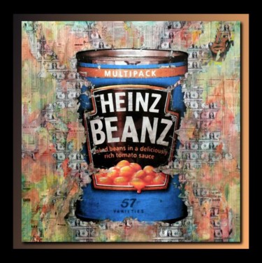 Painting titled "Backed Beans ( with…" by Tehos, Original Artwork, Oil