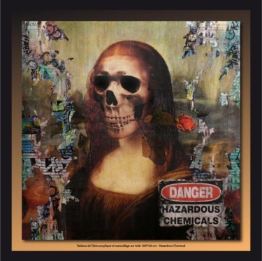 Painting titled "Hazardous Chemicals" by Tehos, Original Artwork, Oil