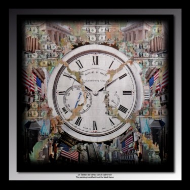 Painting titled "Time is money for E…" by Tehos, Original Artwork, Oil