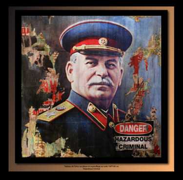 Painting titled "Hazardous Criminal" by Tehos, Original Artwork