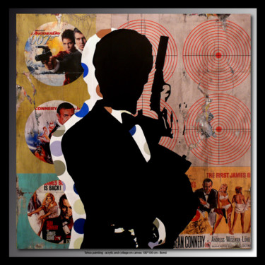 Картина под названием "Bond" - Tehos, Подлинное произведение искусства, Масло