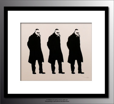 Drawing titled "Three men Having Th…" by Tehos, Original Artwork, Other