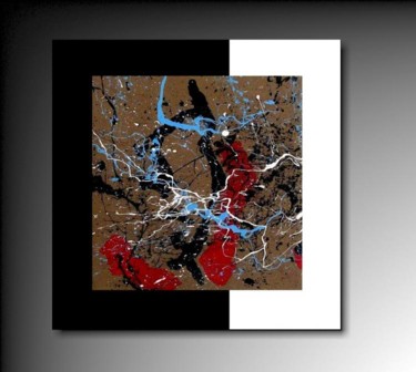 Painting titled "Abstraction 1" by Tehos, Original Artwork, Oil
