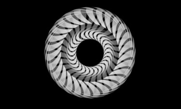 Digitale Kunst mit dem Titel "CINETIQUE 10" von Tehos, Original-Kunstwerk, 3D Modellierung