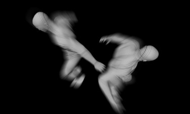 Digitale Kunst mit dem Titel "two men - Movement" von Tehos, Original-Kunstwerk, Andere