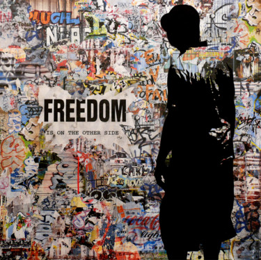Painting titled "Freedom is on the o…" by Tehos, Original Artwork, Other