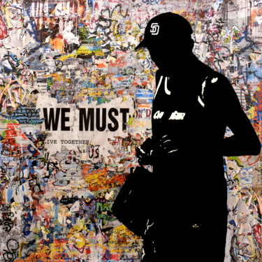 Painting titled "We Must Live Togeth…" by Tehos, Original Artwork, Other