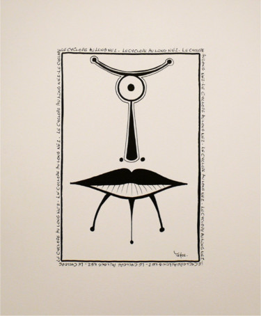 Zeichnungen mit dem Titel "Tehos - cyclope au…" von Tehos, Original-Kunstwerk