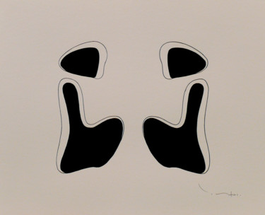 Dibujo titulada "Tehos - Conversation" por Tehos, Obra de arte original, Tinta