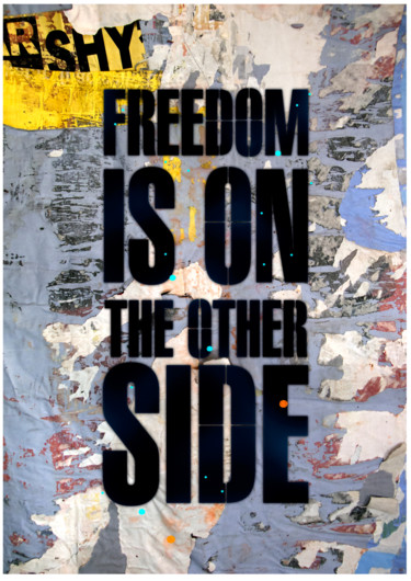 Ζωγραφική με τίτλο "Tehos - Freedom is…" από Tehos, Αυθεντικά έργα τέχνης, Σπρέι βαφής
