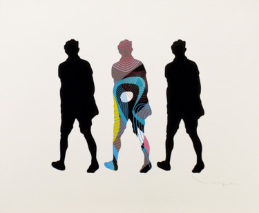 Dibujo titulada "Tehos - Three walki…" por Tehos, Obra de arte original, Otro