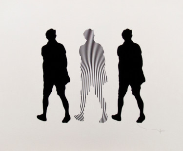 Dibujo titulada "Tehos - Three walki…" por Tehos, Obra de arte original, Tinta
