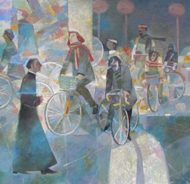 Peinture intitulée "Morning in Cambridge" par Teimuraz Gagnidze, Œuvre d'art originale, Huile