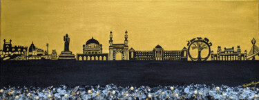 Pintura titulada "Hyderabad art, Hyde…" por Tejaswi Poojari (KOLOR KOVELA), Obra de arte original, Acrílico Montado en Basti…