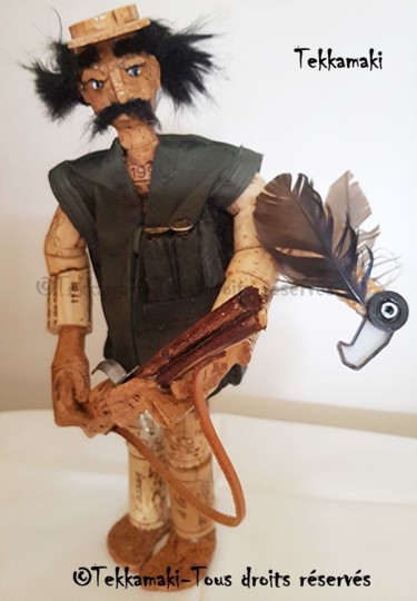 Sculpture intitulée "Le chasseur" par Tekkamaki, Œuvre d'art originale
