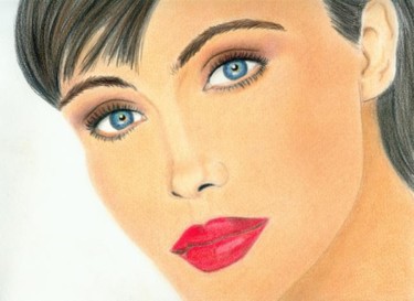 Drawing titled "Emmanuelle Beart" by Tekkamaki, Original Artwork, Other