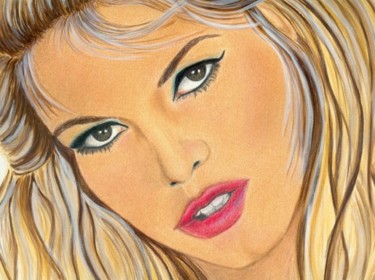 Drawing titled "Brigitte Bardot" by Tekkamaki, Original Artwork, Other
