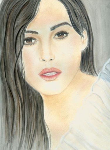 Drawing titled "monica belluci" by Tekkamaki, Original Artwork, Other