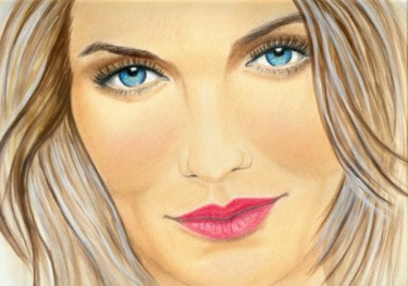 Dessin intitulée "cameron diaz" par Tekkamaki, Œuvre d'art originale, Autre