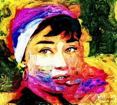 Arts numériques intitulée "Audrey Hepburn" par Tekkamaki, Œuvre d'art originale, Peinture numérique