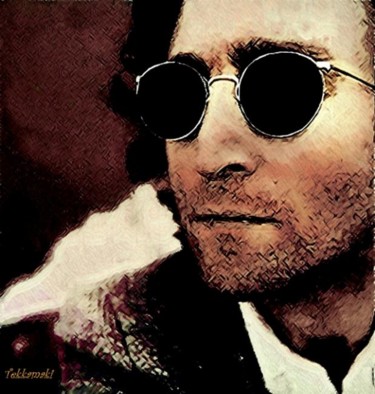 Arts numériques intitulée "John Lennon" par Tekkamaki, Œuvre d'art originale, Peinture numérique